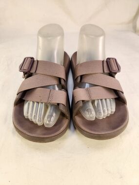 CHACO CHILLOS WOMEN SLIDES BROWN RUBBER BEACH RIVER WATER SANDALS SIZE 9